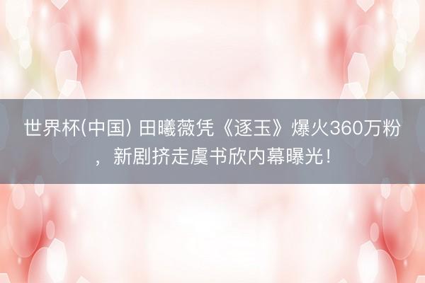 世界杯(中国) 田曦薇凭《逐玉》爆火360万粉,新剧挤走虞书欣内幕曝光!