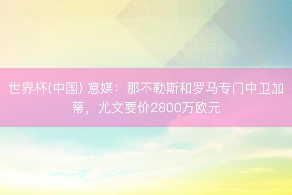 世界杯(中国) 意媒：那不勒斯和罗马专门中卫加蒂，尤文要价2800万欧元