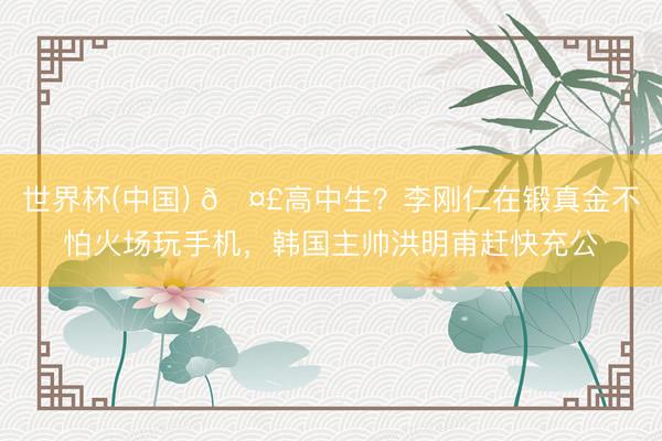 世界杯(中国) 🤣高中生？李刚仁在锻真金不怕火场玩手机，韩国主帅洪明甫赶快充公