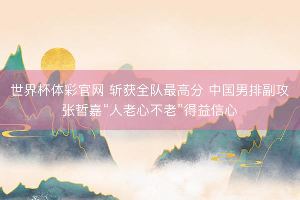 世界杯体彩官网 斩获全队最高分 中国男排副攻张哲嘉“人老心不老”得益信心